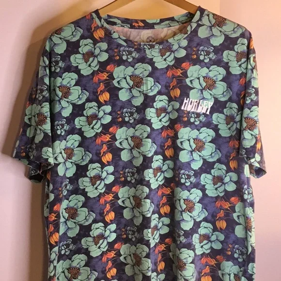 Hurley Mens XXL Floral Multi Colored T-Shirt - Picture 2 of 16